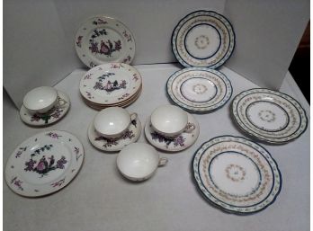 Vintage China By Imperial Crown China, Austria & Others Hand Painted,  Most Likely French Courting Scenes A5