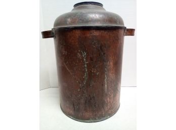 Large Copper Boiler Use For Flower Vase, Umbrella Stand Or Other Desired Use.  D5