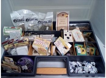 Craft Lot - Music Box Devices, Woodcraft, Animal Eyes, Magnets, Sinkers & Fly Accessories, Clock Works  B5