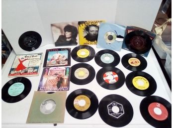 24 Vintage 45 Record Collection - Mixed Tunes, Pop, Shows, Childrens Selections And More  D3