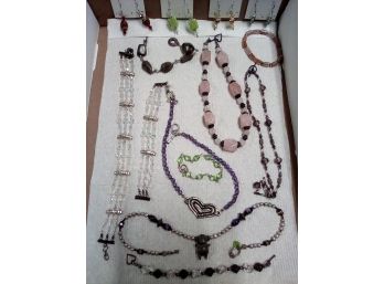 Splendid Jewelry Collection With Stones, Quartz, Crystal, Glass, Resin, Enamel, Beads And Metal  E3