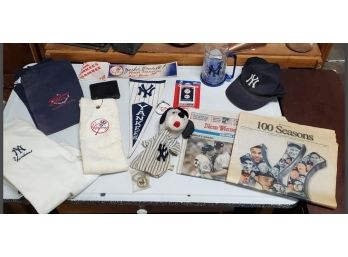 Vintage New York Yankees Treasure Lot Of Clothing And Assorted Memorabilia.   LOT#2                B5