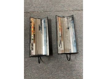 Pair Of Mirrored Wall Sconces