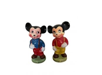 Vintage Mickey And Minnie Salt And Pepper