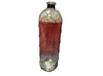 Large Glass Wire Wrapped Bottle/vase