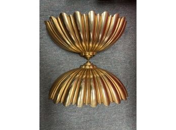 Pair Of Vintage Gold Syroco Wall Hangings/sconces