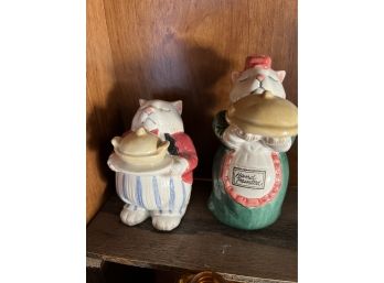 Hand Painted Cats- Salt And Pepper