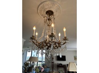 Crystal And Gilt Brass Chandelier, Baccarat?????