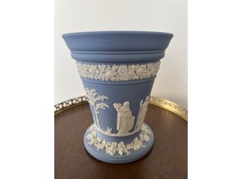 Wedgwood Blue And White Jasperware Cache Pot