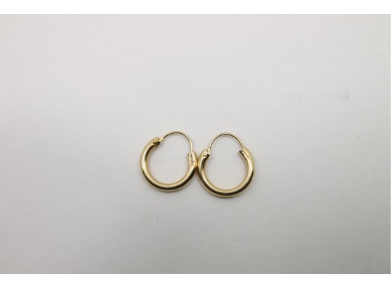 14k Yellow Small Gold Hoop Earrings