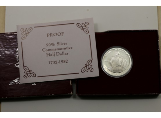 George Washington Silver Commemorative Half Dollar Proof Coin