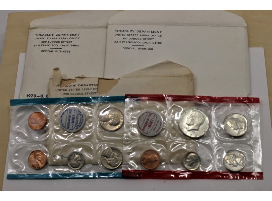 1970 Mint Coin Set X3 Silver Half