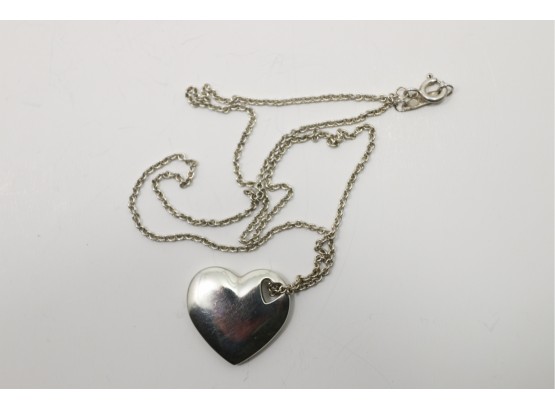 Sterling Silver Tiffany Heart Necklace Pendant