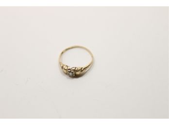 Antique 14k Yellow Gold Diamond Ring Size 6.25