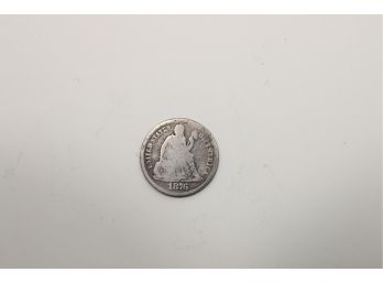 1876 Seated Liberty Dime Coin