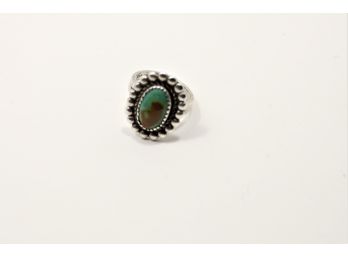 Sterling Silver Turquoise Ring Size 4.75 Bell Trading Post Hallmark