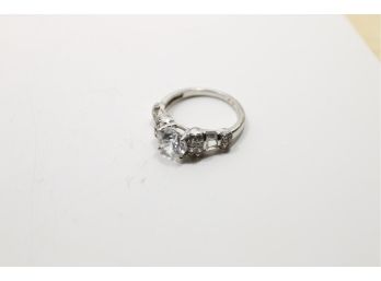 Sterling Silver Cz Ring Size 8.75