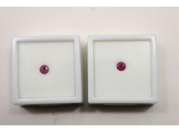Pair Of Loose Ruby Gemstones .60 Carat Each