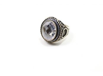Mens Sterling Silver Stone Ring Size 11.25