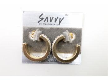 Savvy By Swarovski Hoop Earrings