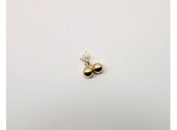 14k Yellow Gold Ball Bead Stud Earrings