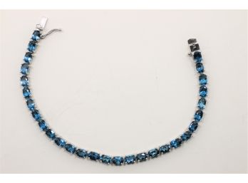 Sterling Silver London Blue Topaz Bracelet