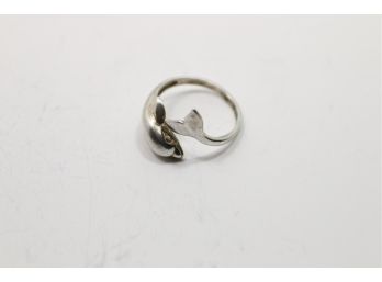 Sterling Silver Dolphin Ring Size 8