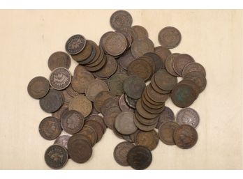 89 Indian Head Pennies Cent Lot