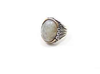 Mens Sterling Silver Ring With Stone Size 8.50