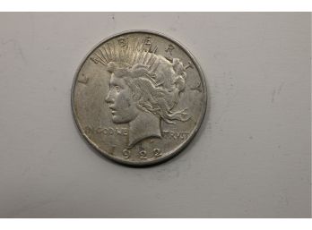 * 1922 D Silver Peace Dollar Coin