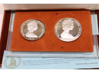 1974 Cook Islands Silver Proof Coins