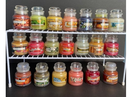 Lot Of 20 Yankee Candle Small 3.7 Ounce Jars Unused Assorted Scents LOT # 3