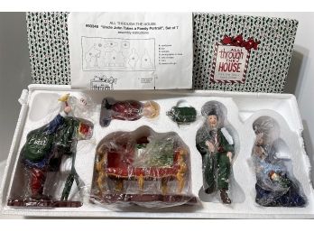 Dept. 56- All Through The House 'uncle John Takes A Family Portrait' Single Unit With Box Set Of 7