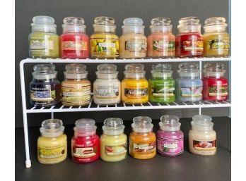 Lot Of 20 Yankee Candle Small 3.7 Ounce Jars Unused Assorted Scents LOT # 4