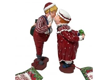 Dept. 56- All Through The House- PAIR- I Saw Mama Kissing Santa Claus- With Boxes