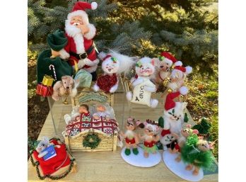 LARGE NIce Lot Of Assorted Annalee Christmas Dolls Figures Two With Original Tags Lot # 7