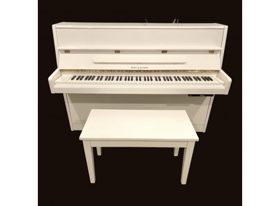 Beautiful Kohler & Campbell High Polish Contemporary White Piano   (LOC: S1)