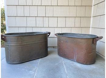 Pair Vintage Copper Boilers  (LOC: W1)