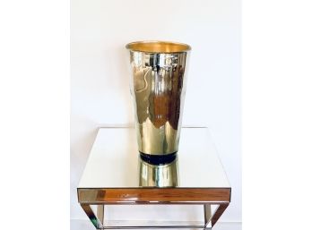 Large Home Art Gold Glass Mercury Style Vase / Decorative Vessel   (LOC: S1)