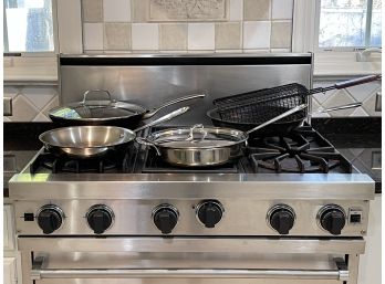Cookware - All Clad 3 Quart Saute Pan,  Charcoal Companion Non- Stick Shaker Basket W Handle And More