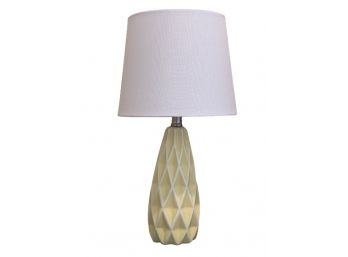 White/ Yellow Rhombus Ceramic Table Lamp