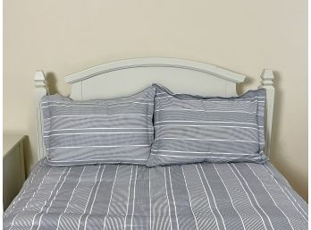 Tommy Hilfiger Stripe Comforter Set, Queen, White/ Blue