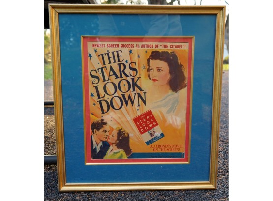 188. Framed Movie Print 'the Stars Look Down'