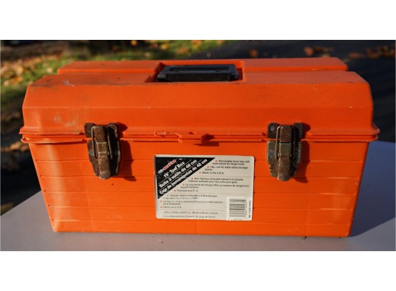 62. Orange Tool Box And Content