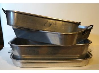 22. Ware-Ever Vintage Two Piece Roasting Pan #818 & Ware-Ever #2514 & 2612