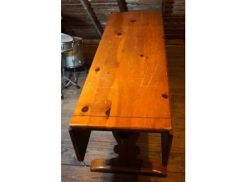 173. Large Wooden Drop Leaf Table