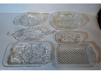 18. Assorted Cut Glass Serving Dishes (6)