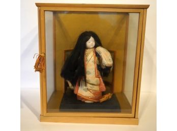 175. China Doll In Glass Case