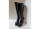 Black High Heel Jimmy Choo Boots With Zipper In Back - Size 7