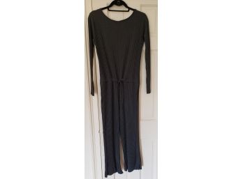 Dark Grey And Very Chic Light Knit Jumpsuit - Size S By Canadian Designer Cale